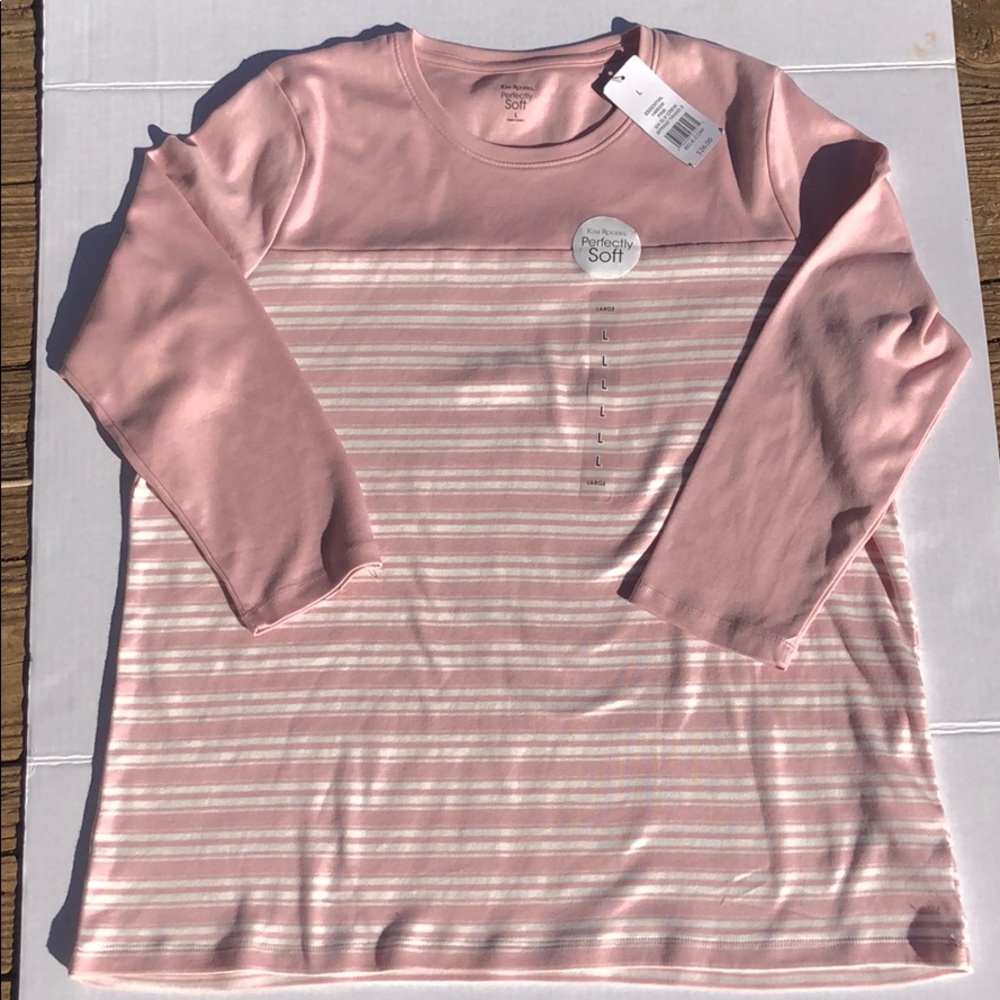 NWT Kim Rogers 3/4 sleeve Top